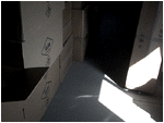 boxes. sunlight.