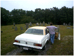  early-august, as jonas and I take the granada to the cemetary at the top of plymouth, off of long pond road, and sit and smoke and talk, just as we did three summers before 