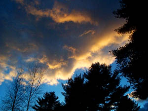 the october sky above my house