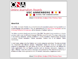 Online Journalism Awards site.