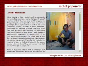 Rachel Popowcer, Visual Artist.